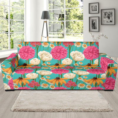 Summer Floral Pattern Print Design SF07 Sofa Slipcover