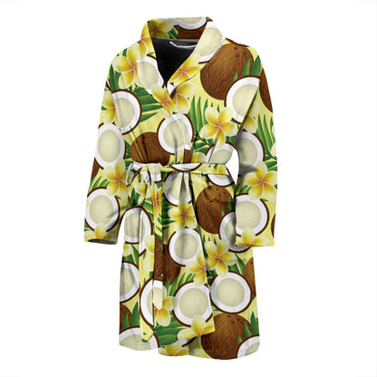 Coconut Pattern Print Design CN02 Men Bathrobe