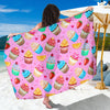 Cupcake Pattern Print Design CP05 Sarong Pareo Wrap