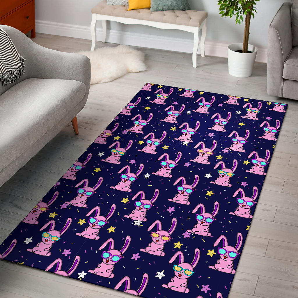 Rabbit Baby Pattern Print Design RB015 Area Rugs