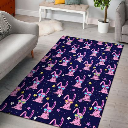 Rabbit Baby Pattern Print Design RB015 Area Rugs
