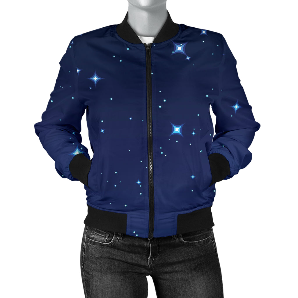 Night sky Pattern Print Design A01 Women's Bomber Jacket
