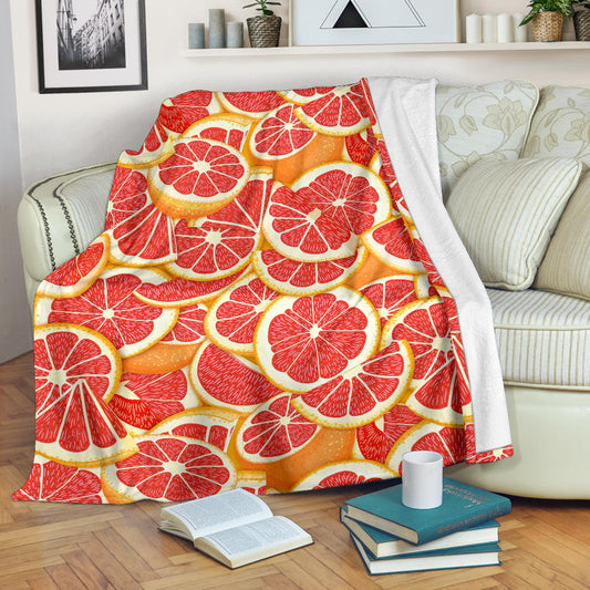 Grapefruit Pattern Print Design GF02 Fleece Blanket