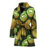 Kiwi Pattern Print Design KW03 Women Bathrobe