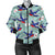 Swallow Bird Pattern Print Design 02 Women's Bomber Jacket