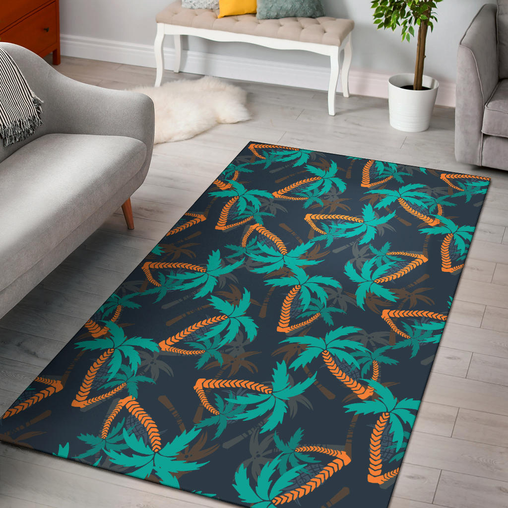 Palm Tree Pattern Print Design PT01 Area Rugs