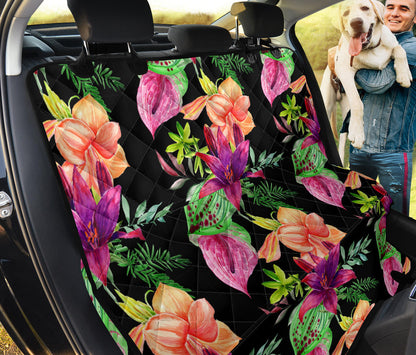 Amaryllis Pattern Print Design AL09 Rear Dog  Seat Cover