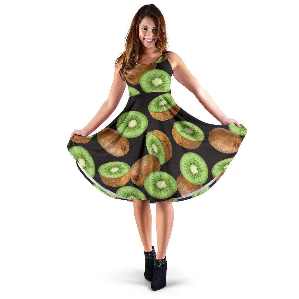 Kiwi Pattern Print Design KW03 Midi Dress