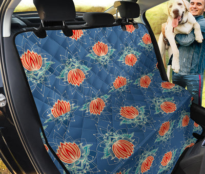 Lotus Boho Pattern Print Design LO07 Rear Dog  Seat Cover