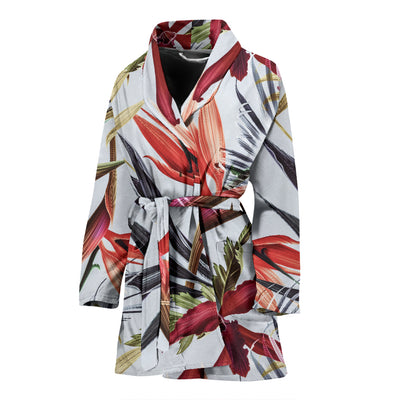 Tropical Flower Pattern Print Design TF021 Women Bathrobe