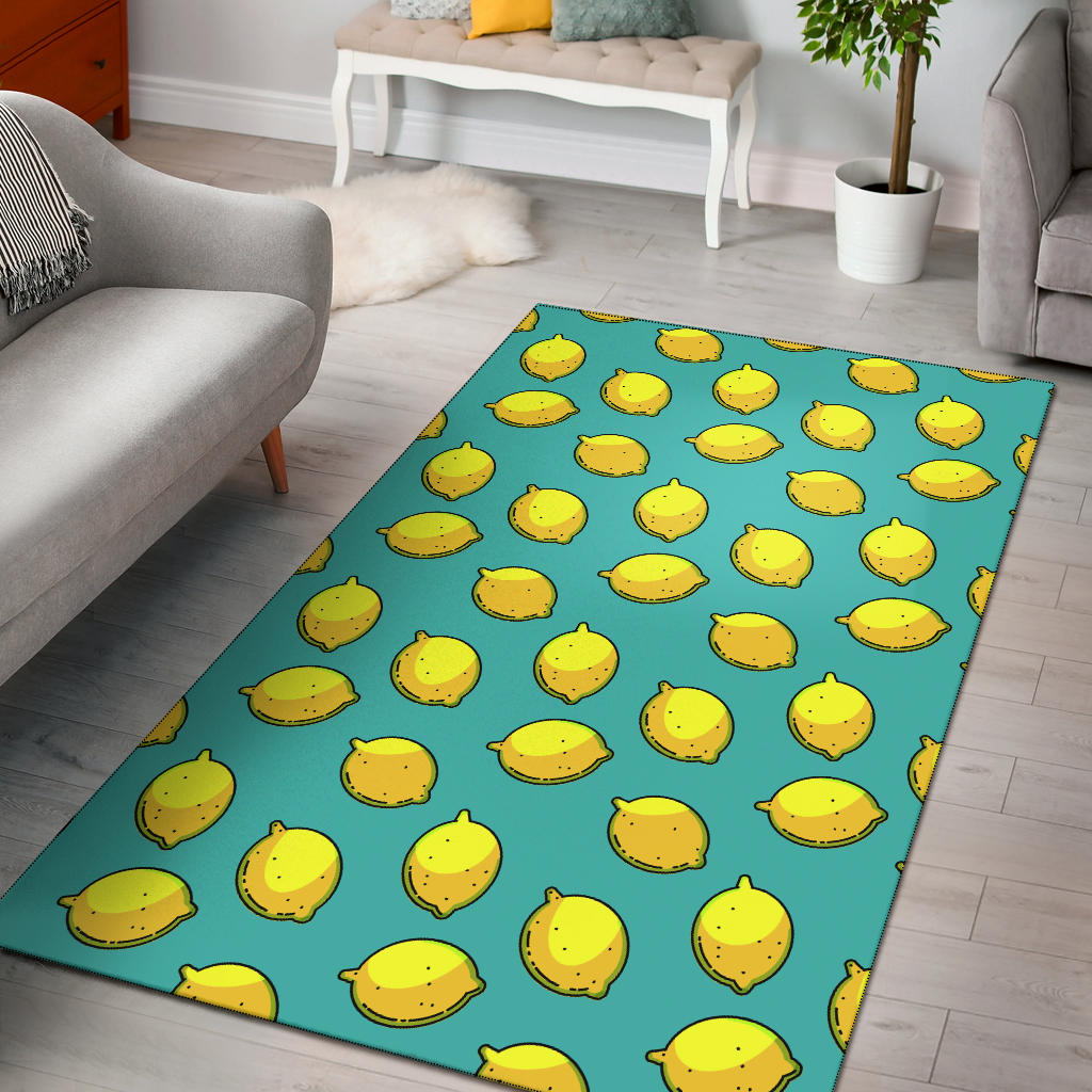 Lemon Pattern Print Design LM04 Area Rugs
