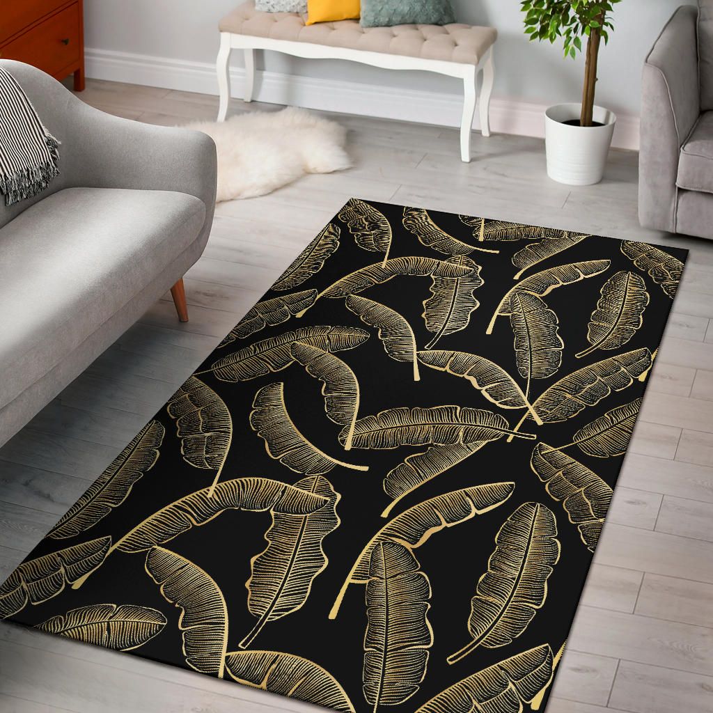 Banana Leaf Pattern Print Design BL07 Area Rugs