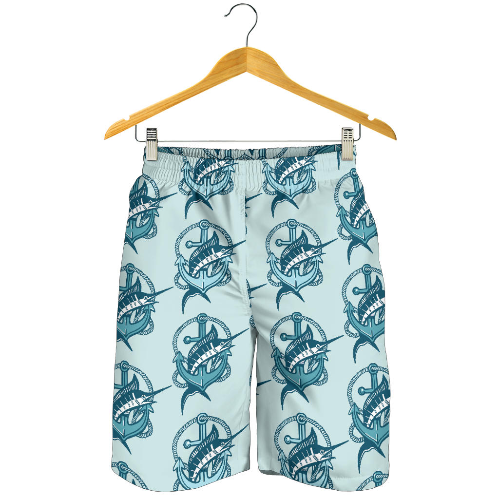 Swordfish Pattern Print Design 03 Mens Shorts
