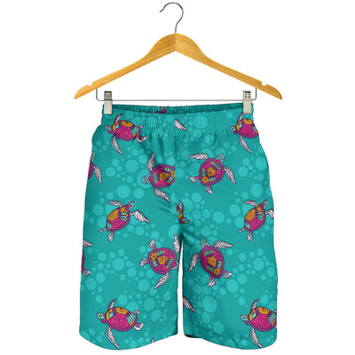 Sea Turtle Pattern Mens Shorts