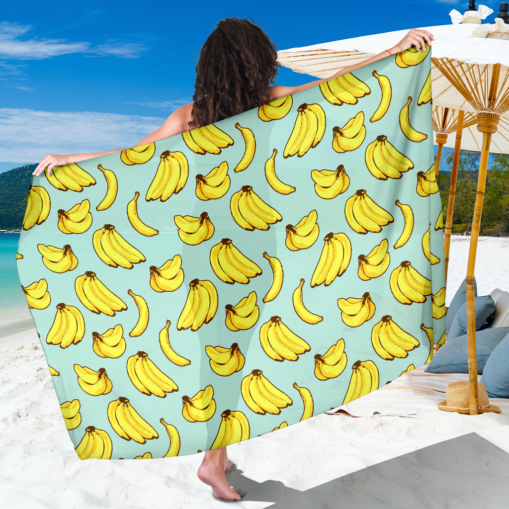 Banana Pattern Print Design BA04 Sarong Pareo Wrap