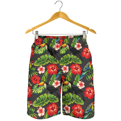 Tropical Flower Pattern Print Design TF04 Mens Shorts