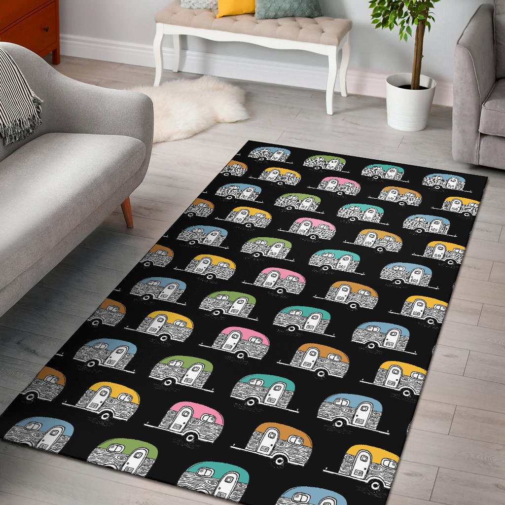 Camper Pattern Camping Themed No 2 Print Area Rugs – JorJune