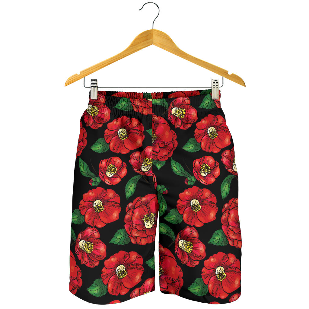 Camellia Pattern Print Design CM07 Mens Shorts