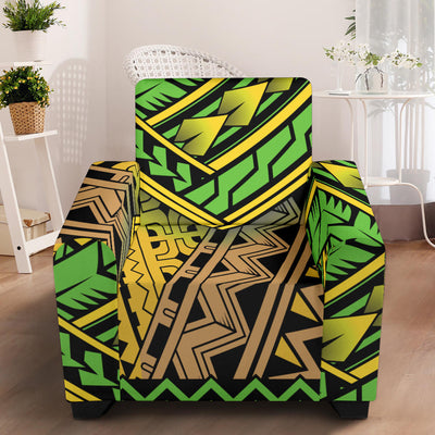 Polynesian Tribal Color Armchair Slipcover