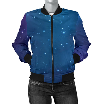 Nebula Pattern Print Design A01 Women's Bomber Jacket