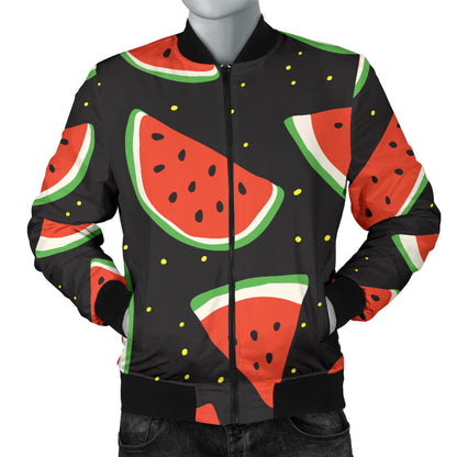 Watermelon Pattern Print Design WM09 Men Bomber Jacket
