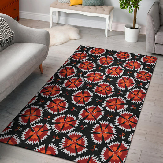 Carnations Pattern Print Design CN03 Area Rugs