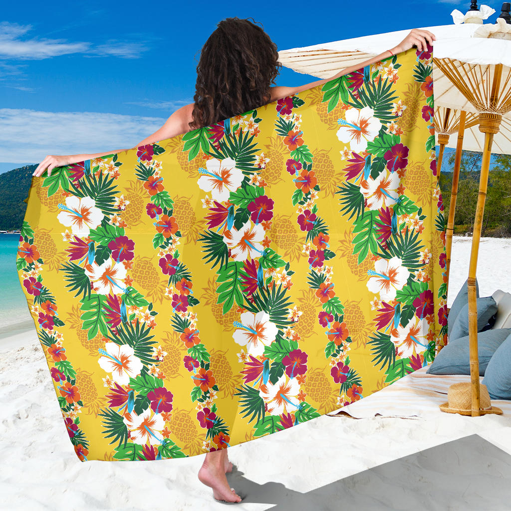 Hawaiian Themed Pattern Print Design H09 Sarong Pareo Wrap
