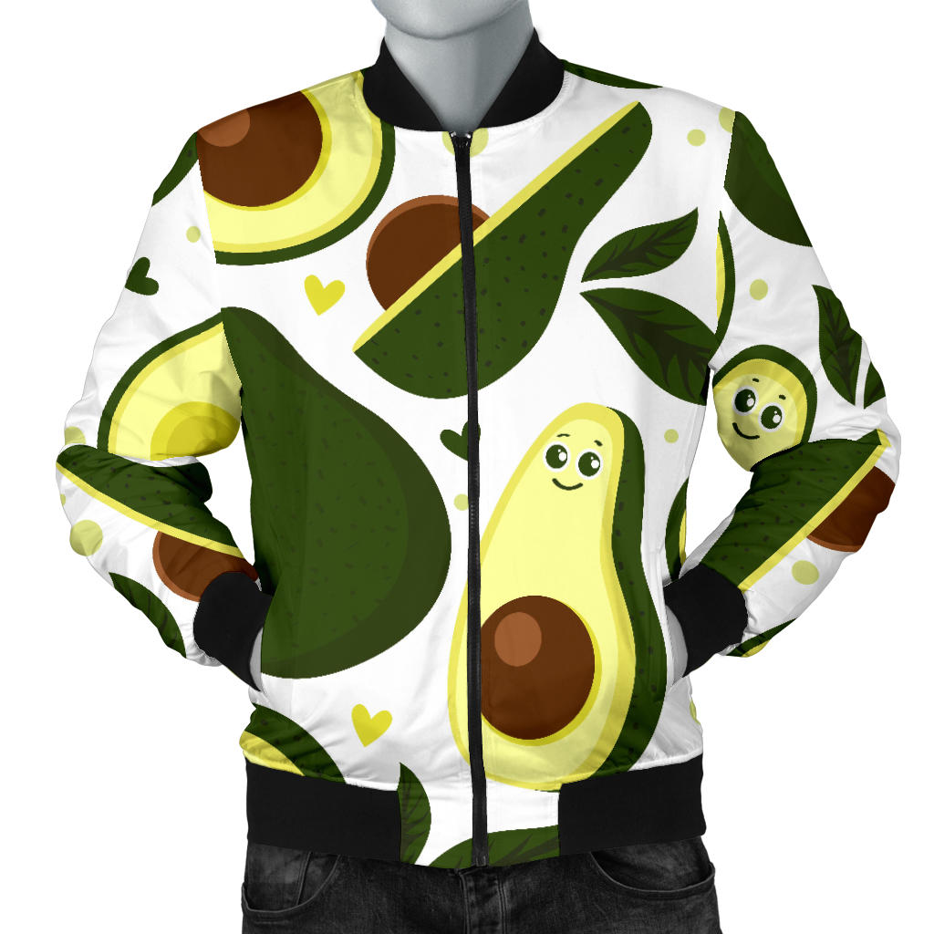 Avocado Pattern Print Design AC06 Men Bomber Jacket