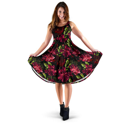 Iris Pattern Print Design IR03 Midi Dress
