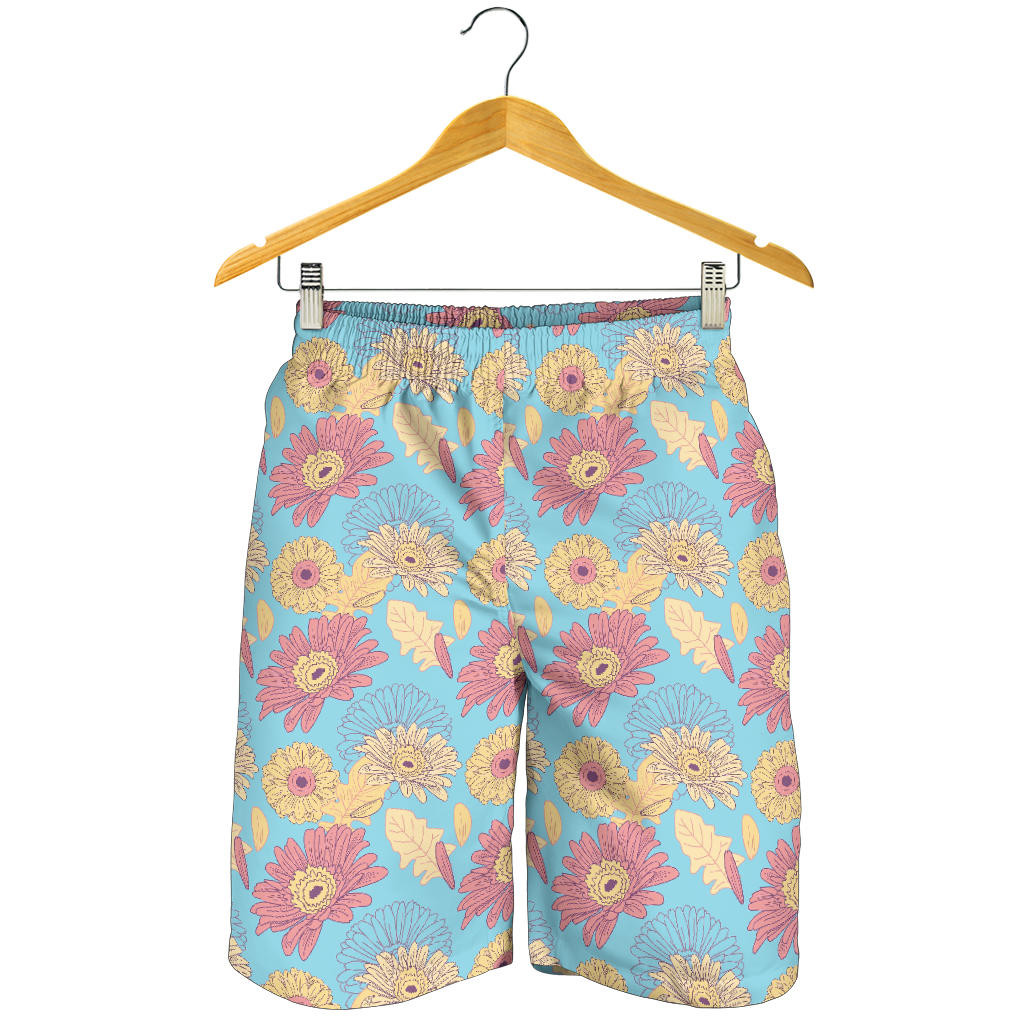 Gerberas Pattern Print Design GB04 Mens Shorts