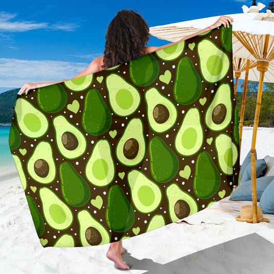 Avocado Pattern Print Design AC04 Sarong Pareo Wrap