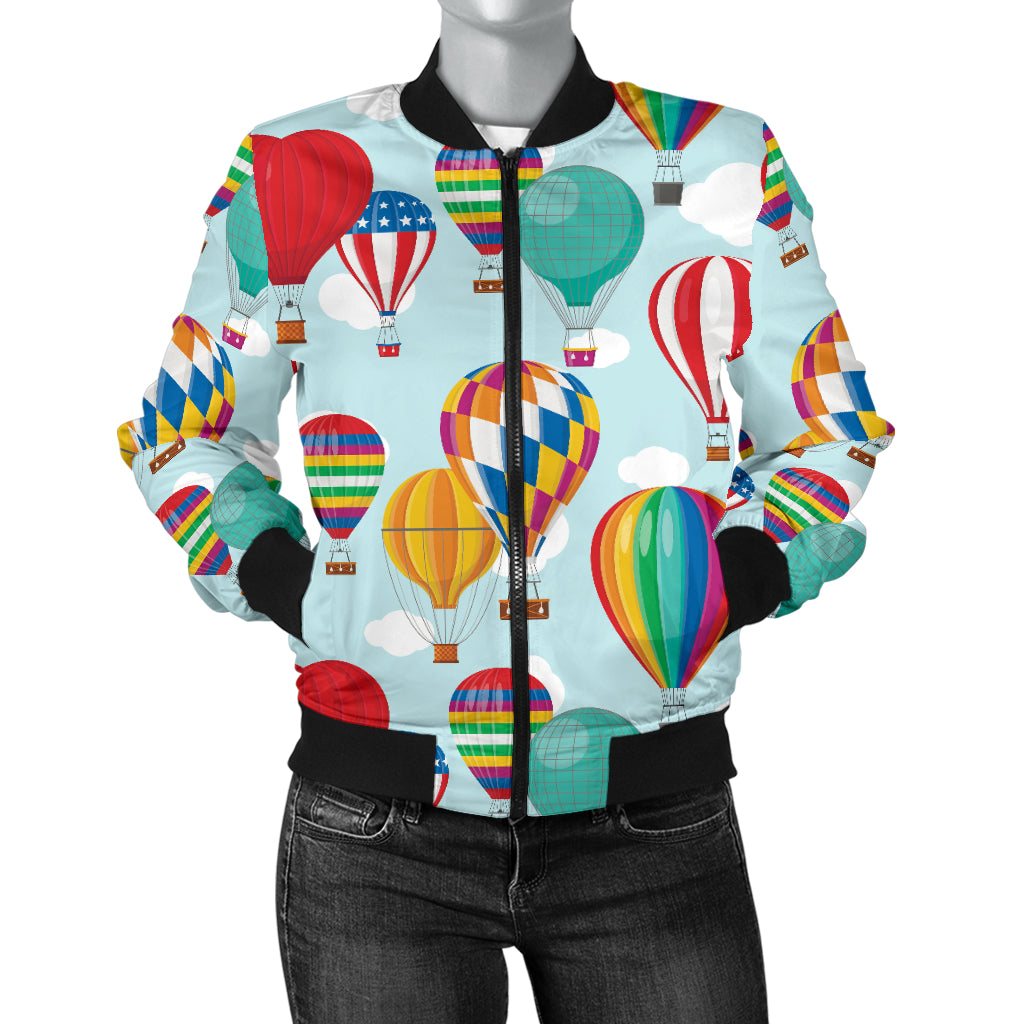 Ballon Pattern Print Design 07 Women's Bomber Jacket