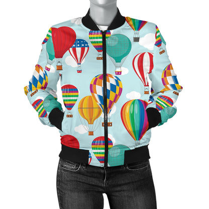 Ballon Pattern Print Design 07 Women's Bomber Jacket