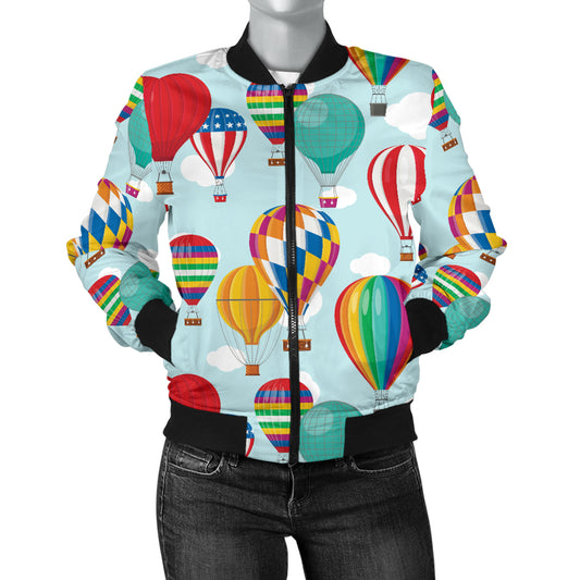 Ballon Pattern Print Design 07 Women's Bomber Jacket