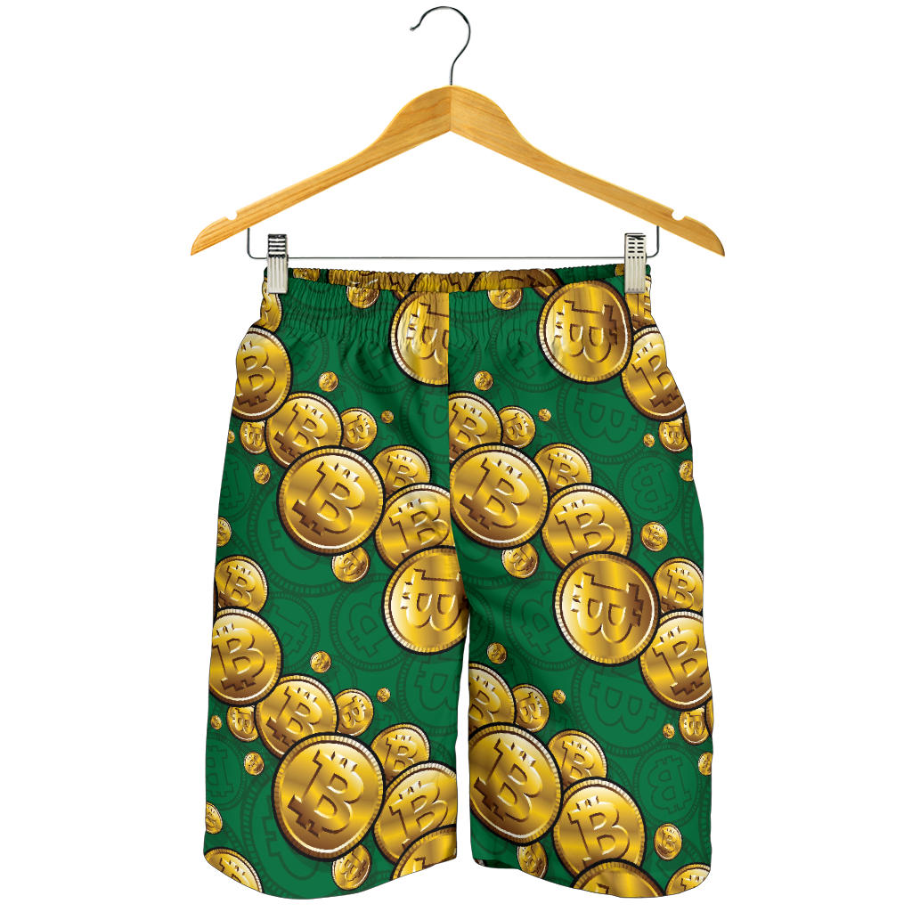 Bitcoin Pattern Print Design DO02 Mens Shorts