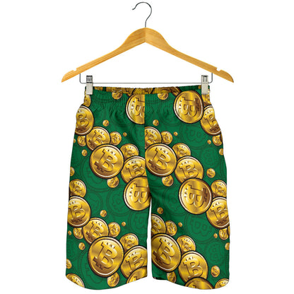 Bitcoin Pattern Print Design DO02 Mens Shorts