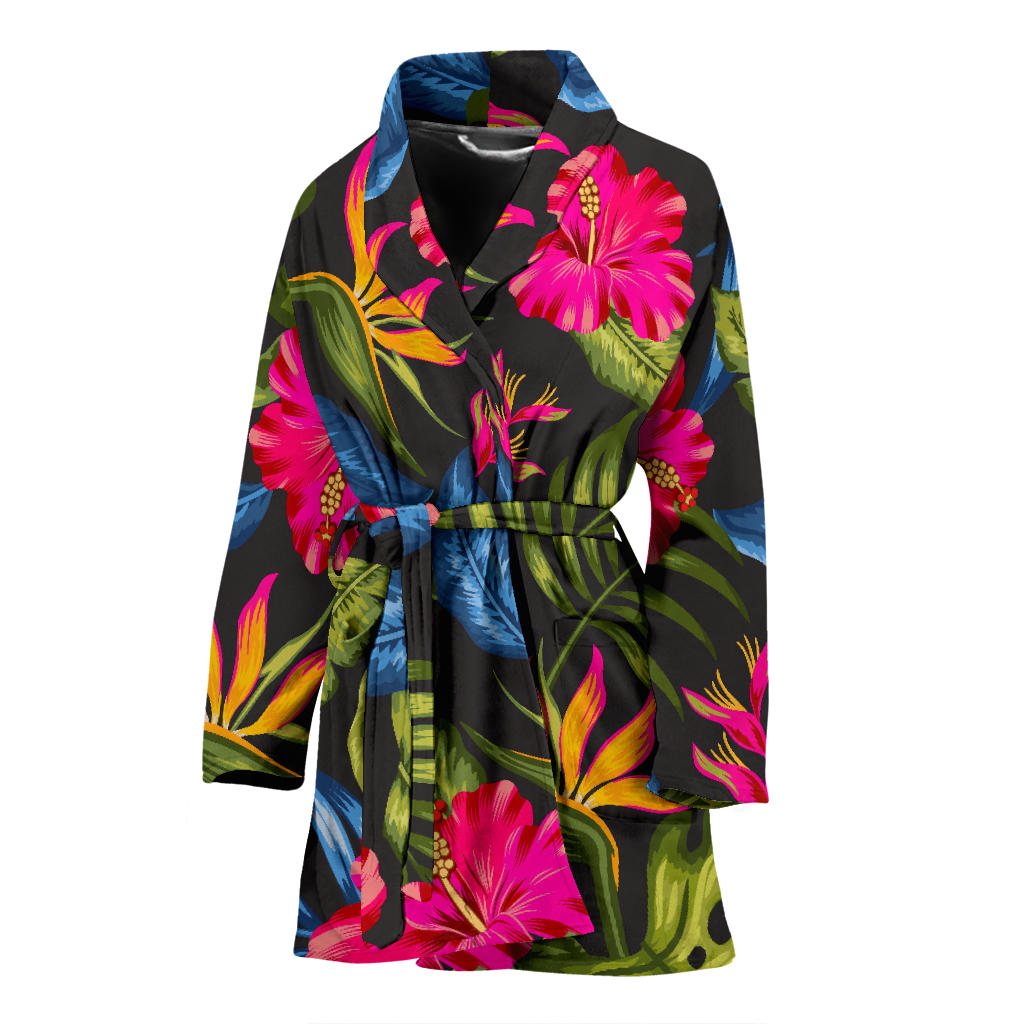 Bird Of Paradise Pattern Print Design BOP014 Women Bathrobe