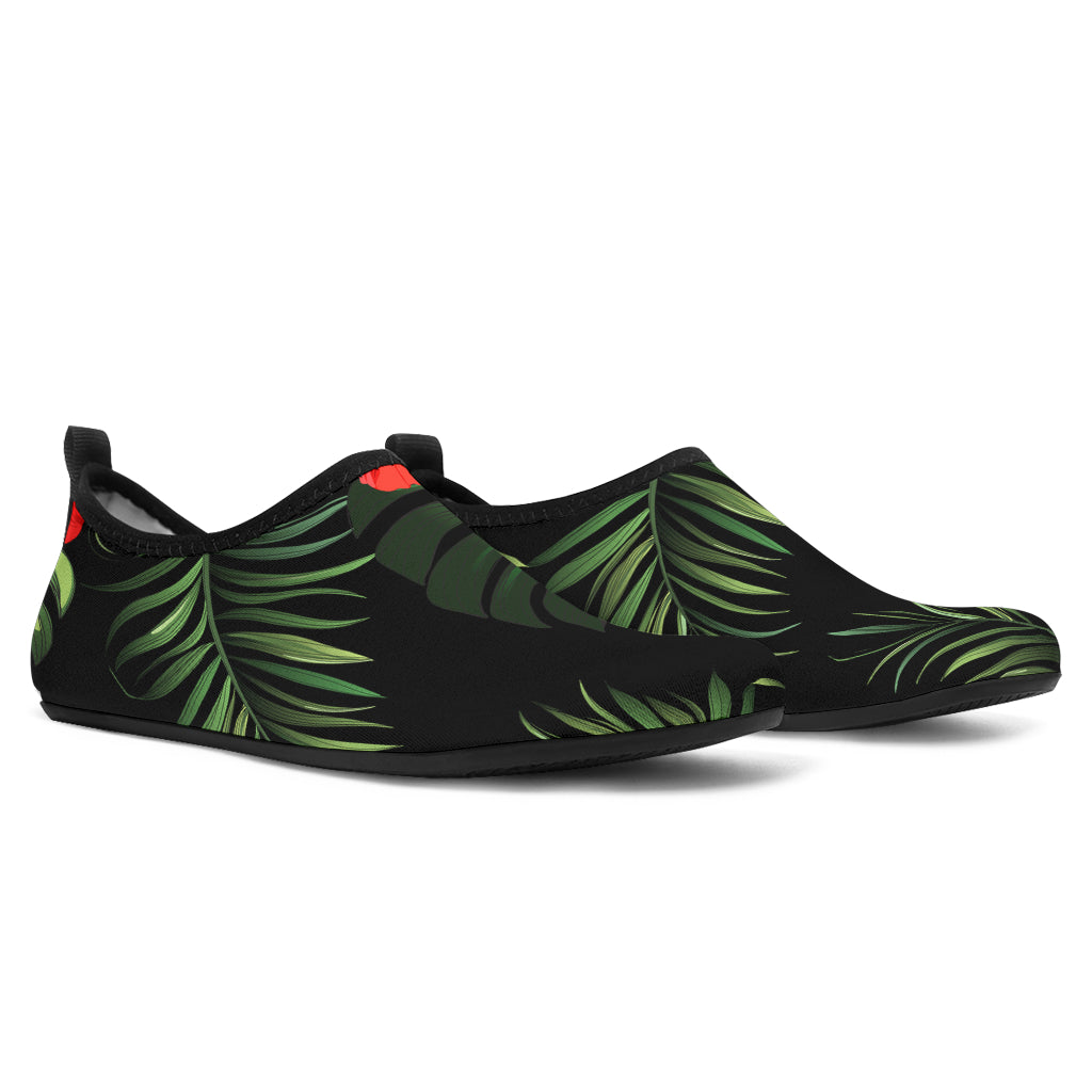 Red Hibiscus Tropical Aqua Water Shoes