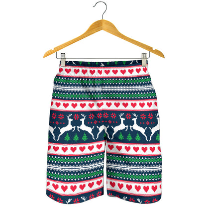 Reindeer Pattern Print Design 03 Mens Shorts