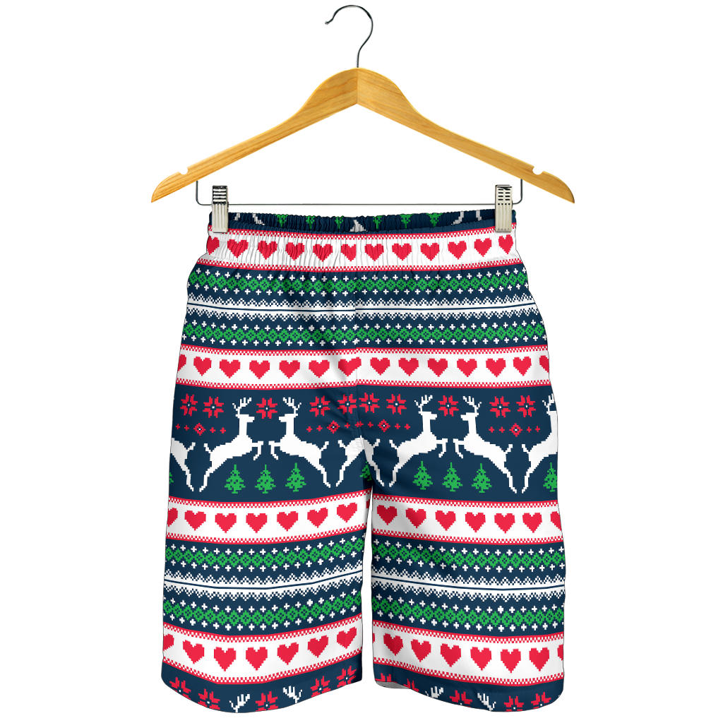 Reindeer Pattern Print Design 03 Mens Shorts