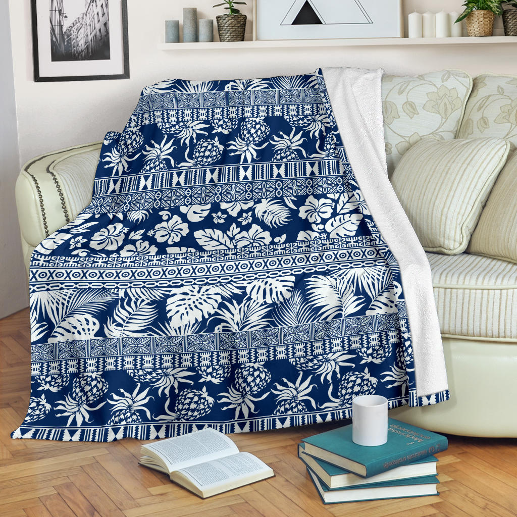 Hawaiian Themed Pattern Print Design H020 Fleece Blanket