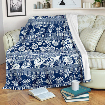 Hawaiian Themed Pattern Print Design H020 Fleece Blanket