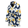 Plumeria Pattern Print Design PM026 Women Bathrobe