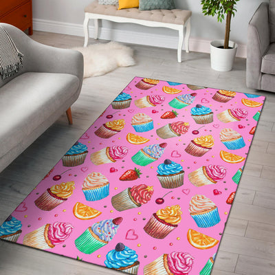 Cupcake Pattern Print Design CP05 Area Rugs