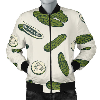 Cucumber Pattern Print Design CC05 Men Bomber Jacket