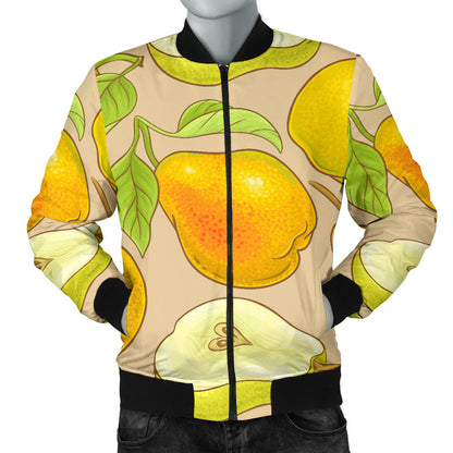 Pear Pattern Print Design PE05 Men Bomber Jacket