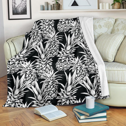 Pineapple Pattern Print Design PP08 Fleece Blanket