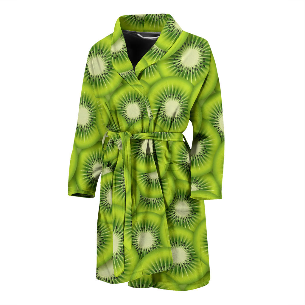 Kiwi Pattern Print Design KW01 Men Bathrobe