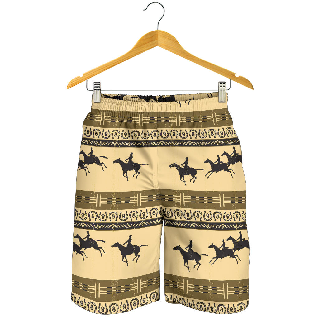 Horse Pattern Prnt Mens Shorts