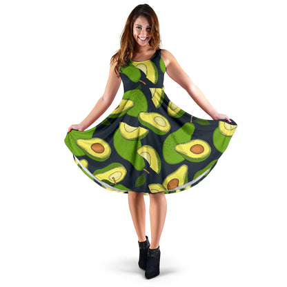 Avocado Pattern Print Design AC013 Midi Dress